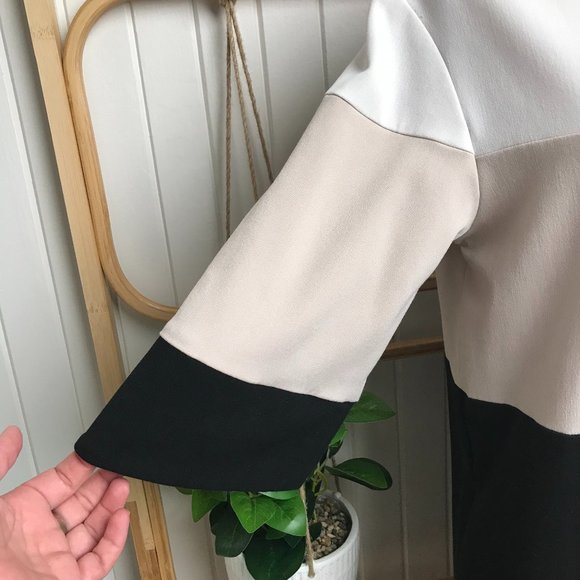 Shona Joy Tri-Colour Band Short Sleeve Dress - Picture 4 of 8